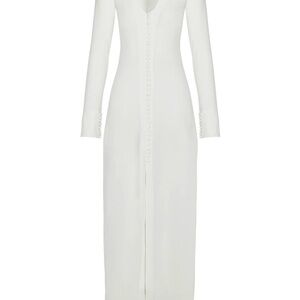 Chic Long Sleeve White Dress